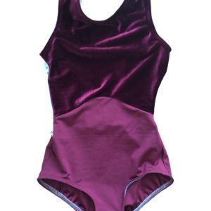 Sydney YL: burgundy, burgundy velvet, eyelet lace