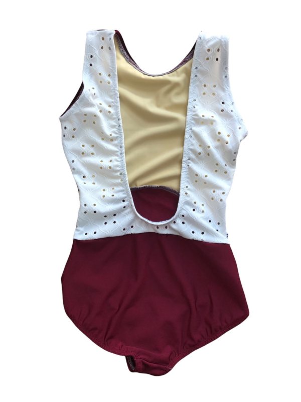 Sydney YL: burgundy, burgundy velvet, eyelet lace - Image 2
